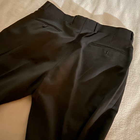 Kenneth Cole Awearness Black Heather Wool Blend Modern Fit Trousers, 35W x 30L - Picture 7 of 13